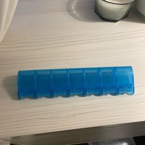 Blue Weekly Pill Organizer